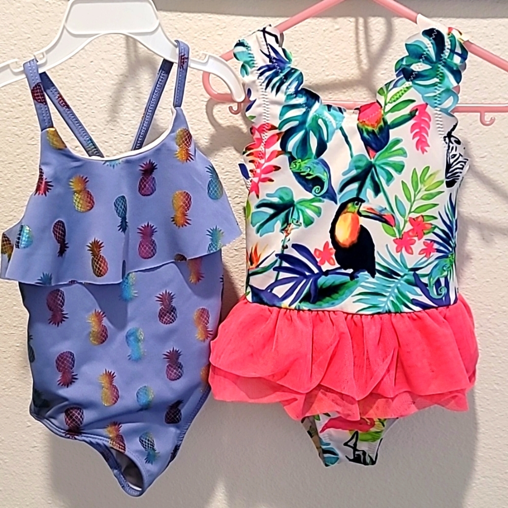 Two 3T one piece bikinis